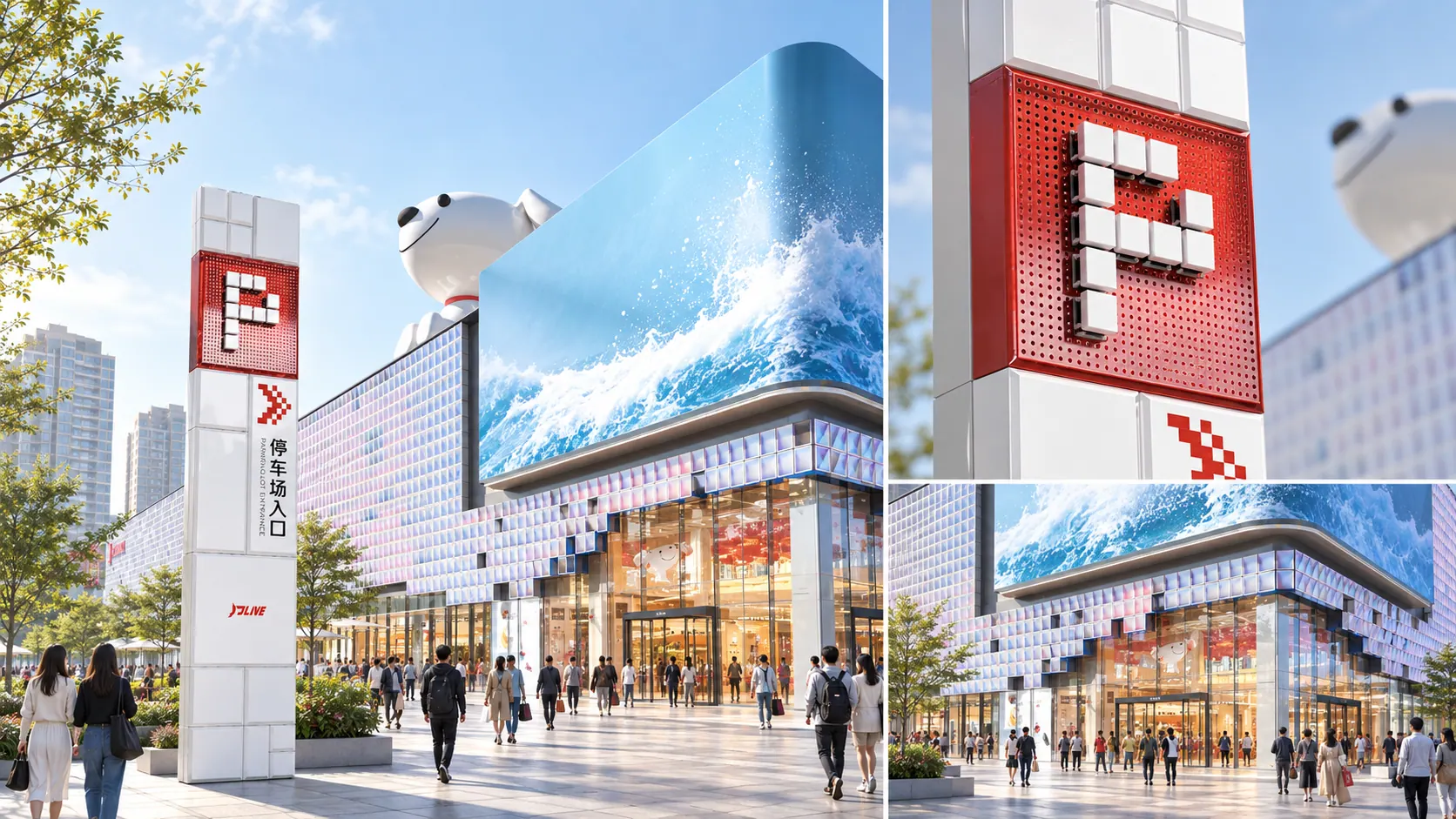 JD Mall, biển hiệu